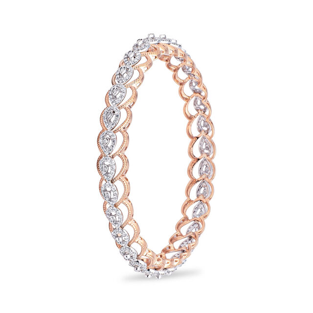 Shimmering Elegance Diamond & Gold Bangle,,hi-res 2