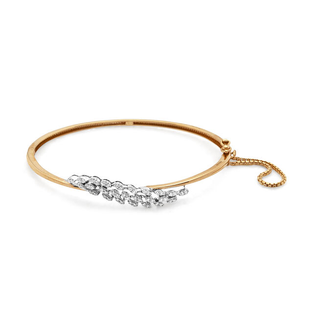 Majestic Leaf Cluster Diamond Bangle,,hi-res 