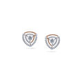 Demure Triangle Gold Studs 2