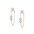 Diamond Cascading Circle Earrings 