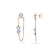 Diamond Cascading Circle Earrings 2