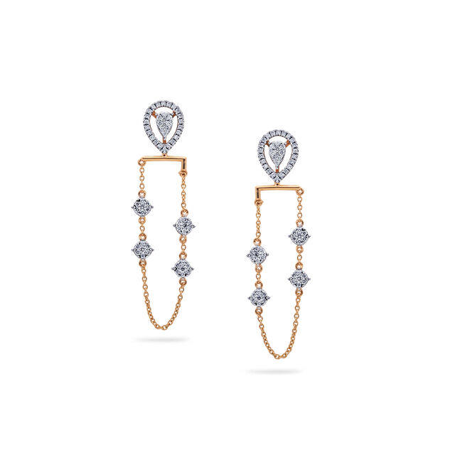 Statement Studded Cascading Danglers 