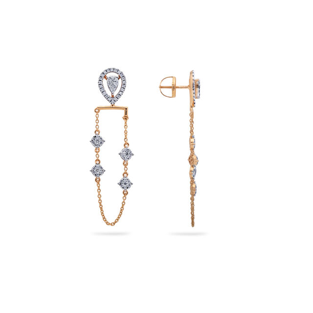 Statement Studded Cascading Danglers 2