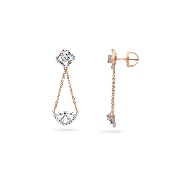 Layered Diamond Cascade Earrings 2
