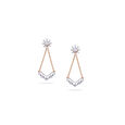 Diamond Geometric Tiered Earrings 