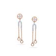 Circular Diamond Cascade Drop Earrings 