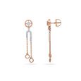 Circular Diamond Cascade Drop Earrings 2