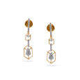 Geometric Diamond Cascade Earrings,,hi-res 