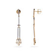 Diamond Tiered Gold Cascade Earrings 2