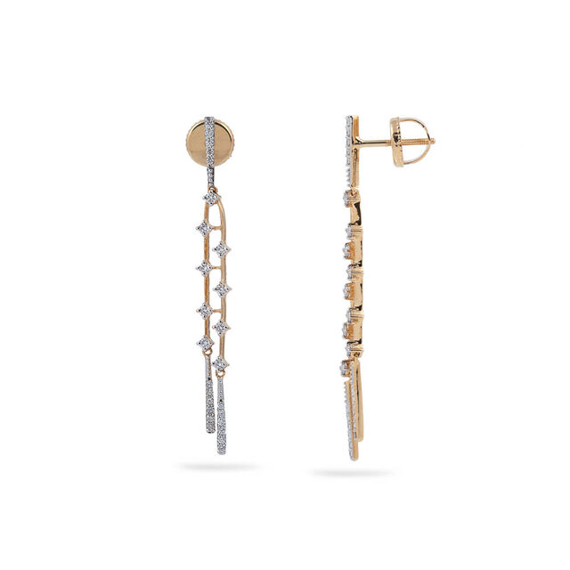 Diamond Tiered Artistic Flow Earrings 2