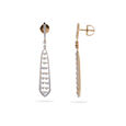 Diamond Elongated Drop Earrings 