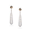 Diamond Elongated Drop Earrings 2