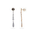 Triangular Diamond Tiered Drop Earrings 2