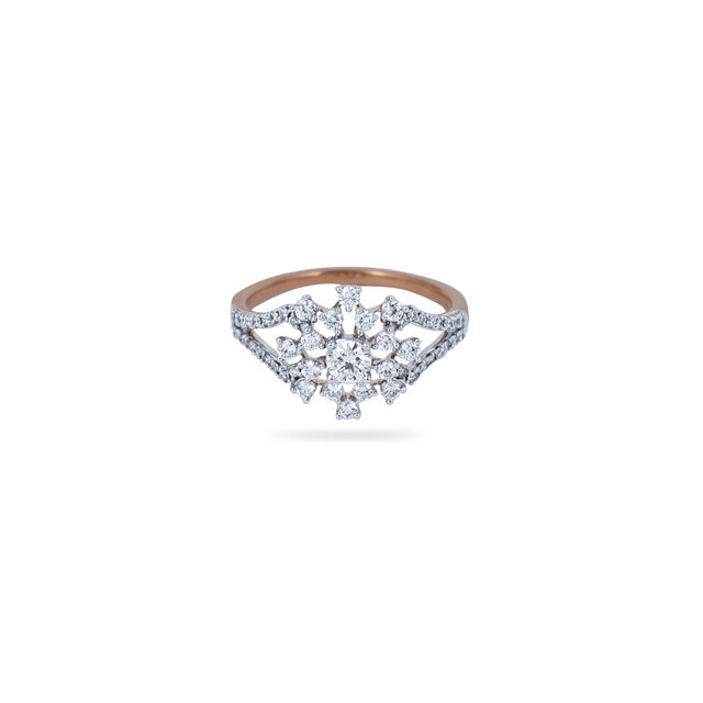Diamond Triangle Statement Ring 