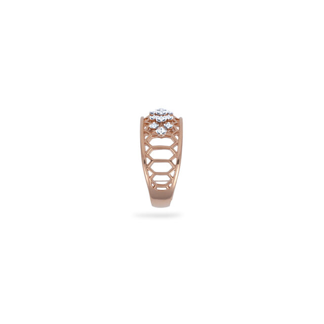 Diamond Honeycomb Band Ring 2