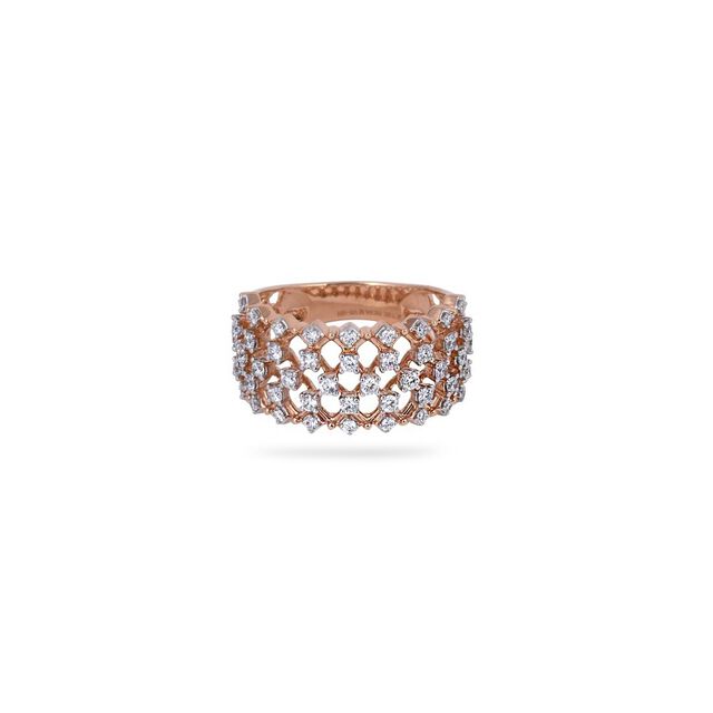 Diamond Rectangular Band Ring 