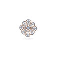 Diamond Floral Motif Ring 