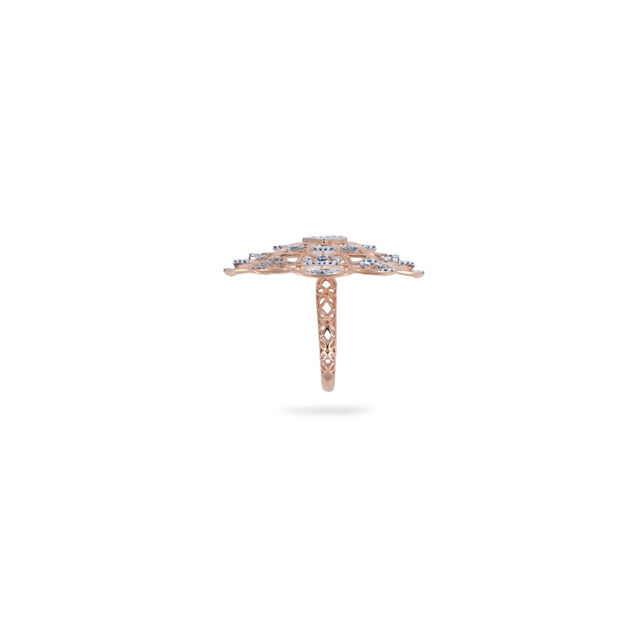 Diamond Floral Motif Ring 3