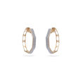 Diamond Octagonal Hoop Earrings 2