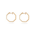Diamond Octagonal Hoop Earrings 3