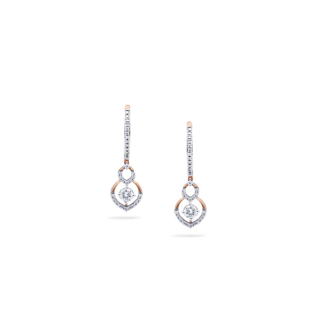 Radiant Diamond Heart Earrings 