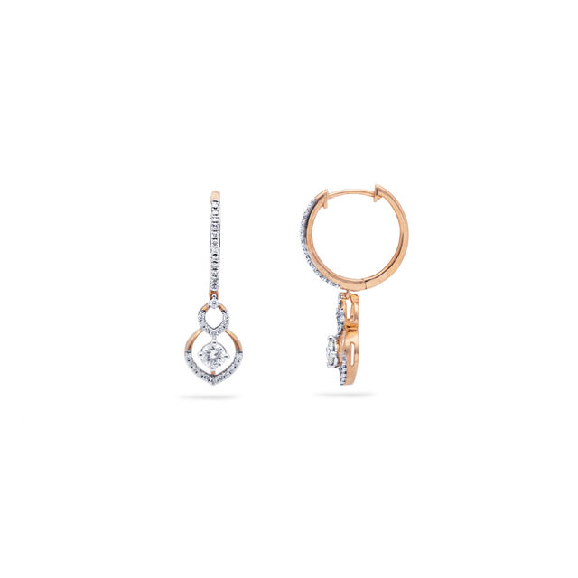 Radiant Diamond Heart Earrings 2