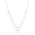 Double Diamond V Necklace Duo 