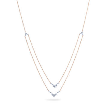 Double Diamond V Necklace Duo