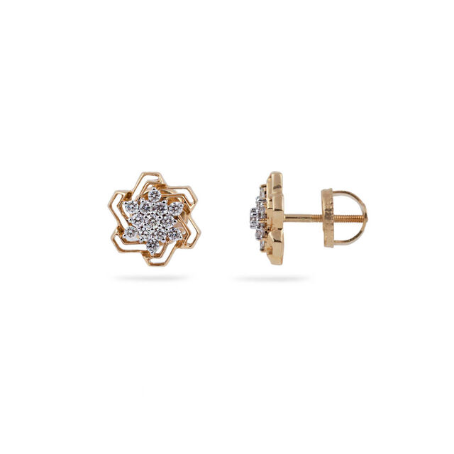 Diamond Snowflake Elegance Earrings 2