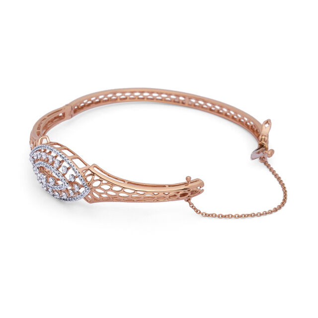 Diamond Vintage Charm Rose Bangle