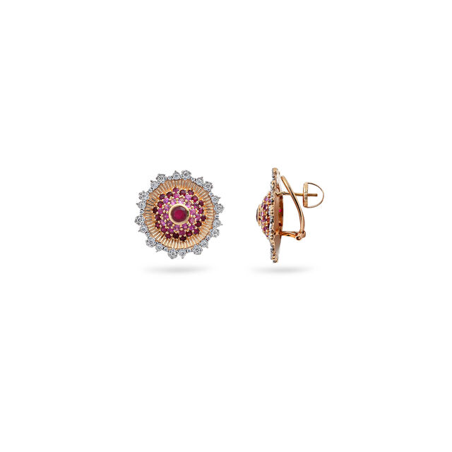 Ruby Radiance Gold Earrings,,hi-res 2