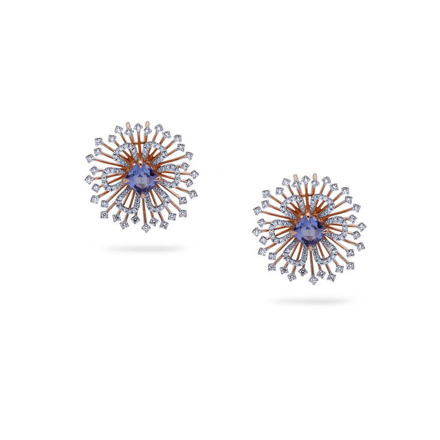 Tanishq Gold Pendant and Earrings Set 2