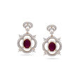 Ethereal Magenta Bloom Drop Earrings,,hi-res 