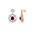 Ethereal Magenta Bloom Drop Earrings,,hi-res 2