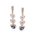 Rose Gold & Diamond Dew Drop Earrings,,hi-res 