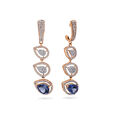 Rose Gold & Diamond Dew Drop Earrings,,hi-res 2