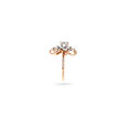 Graceful Petal Halo Rose Gold Ring,,hi-res 3