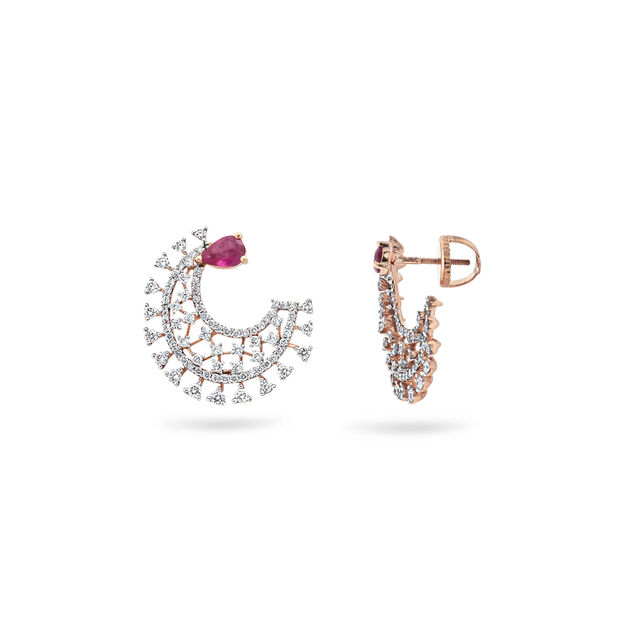 Stellar Crescendo Gold Earrings,,hi-res 2