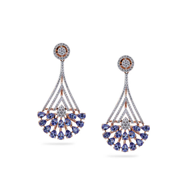 Fan of Midnight Elegance Earrings,,hi-res 
