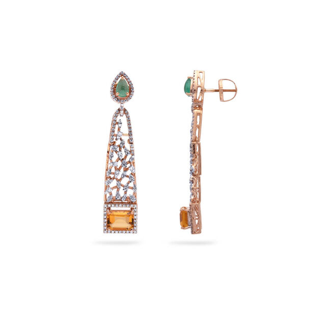 Floral Midnight Drop Earrings,,hi-res 2