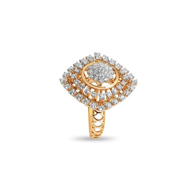 Radiant Tiered Halo Ring 