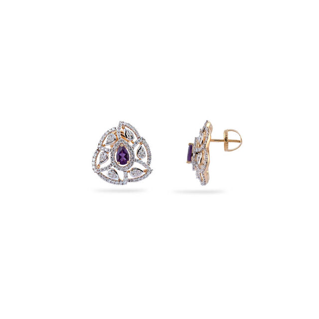 Leafy Elegance Stud Earrings,,hi-res 2