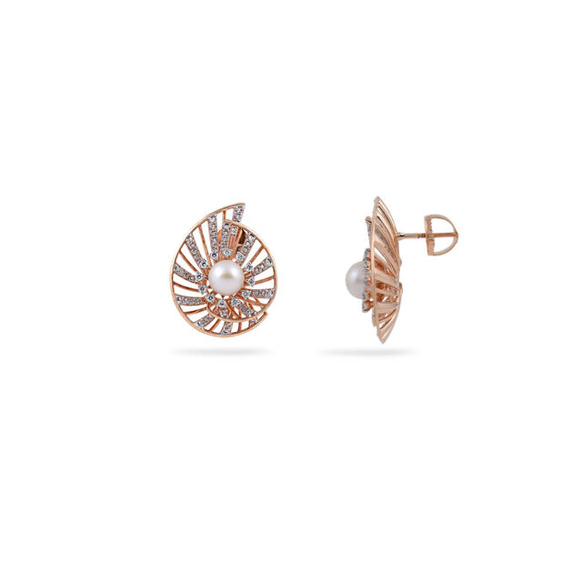 Seashell Elegance Pearl Earrings,,hi-res 2