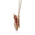 Youthful Maroon Blossom Diamond Pendant,,hi-res 2