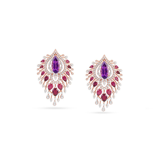 Tanishq Gold Pendant and Earrings Set 2