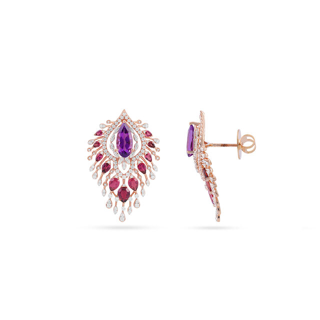 Tanishq Gold Pendant and Earrings Set 5