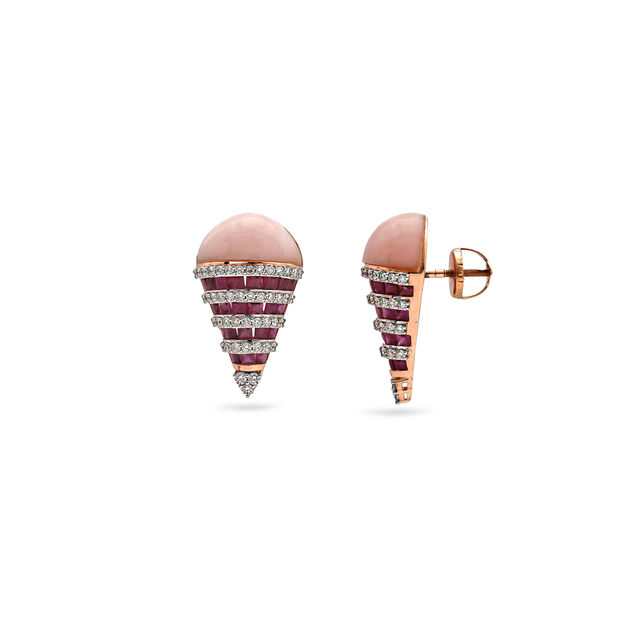 Rose Gold Cone Dreams Earrings,,hi-res 2