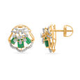 Deco Elegance Gold Studs 2
