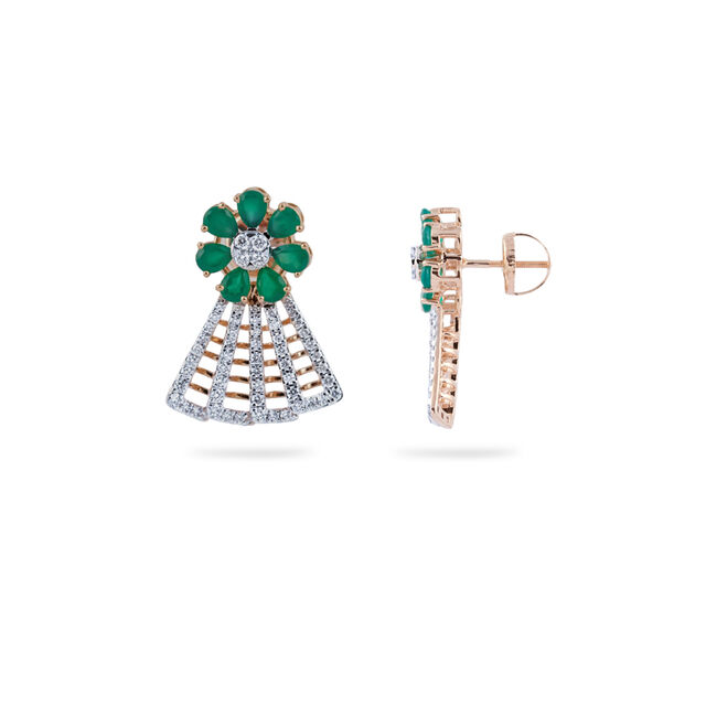 Fan Drop Tiered Earrings 2