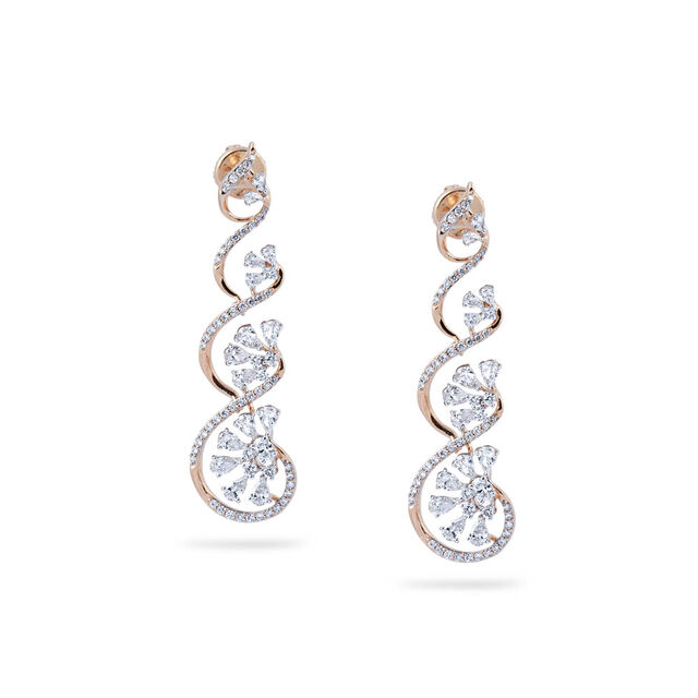 Vine Diamond Earrings 